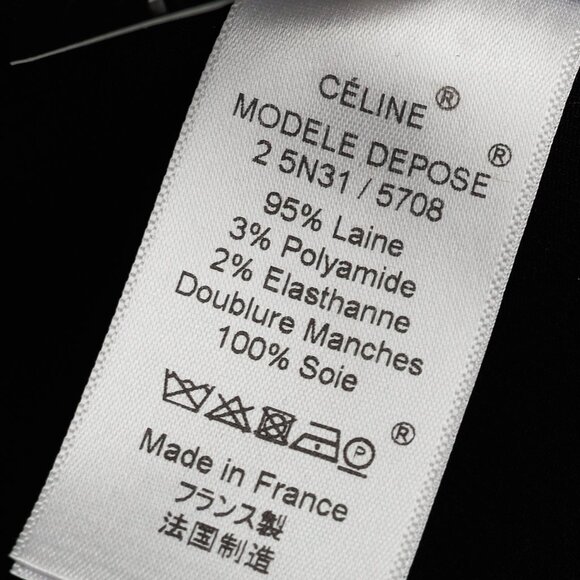 Celine SS/16 Runway Black Wool Crepe White-Button Zip Blazer - Picture 9 of 11